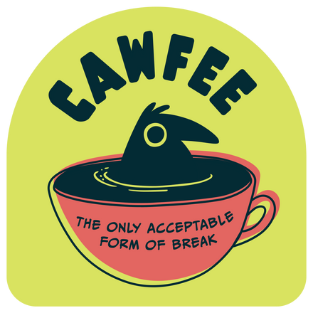 [WBUC] SG CROWS Waterproof Sticker - Cawfee