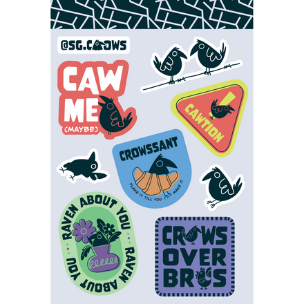 [WBUC] SG CROWS Waterproof Sticker Sheet
