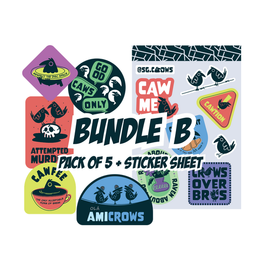 [WBUC] SG CROWS Waterproof Stickers - Bundle B