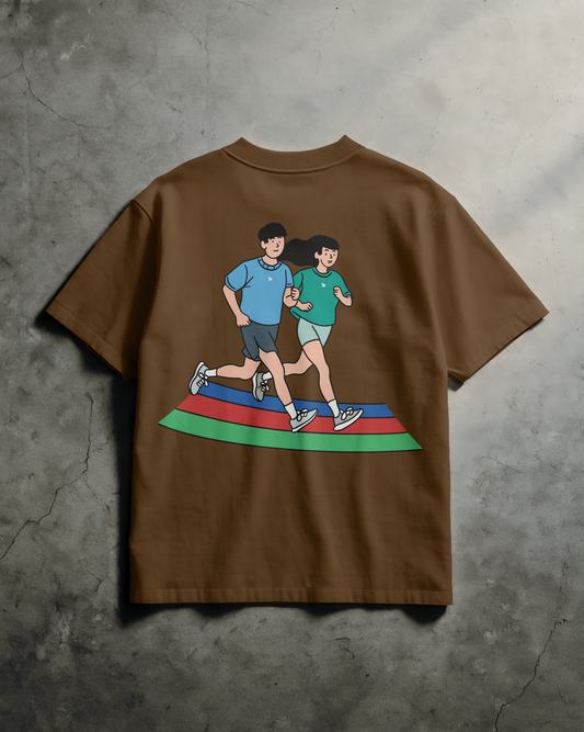 TM RUN CLUB Oversized Graphic Tshirt