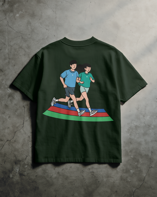 TM RUN CLUB Oversized Graphic Tshirt