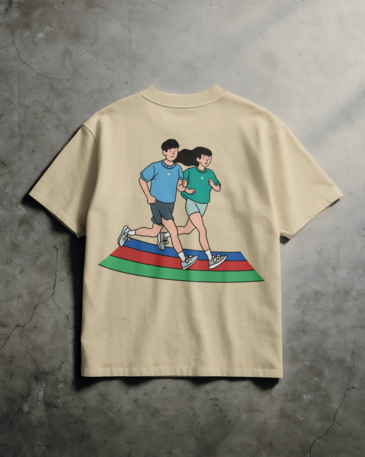 TM RUN CLUB Oversized Graphic Tshirt