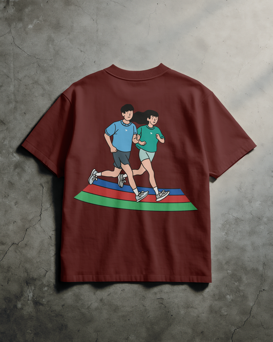 TM RUN CLUB Oversized Graphic Tshirt