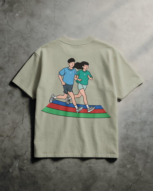 TM RUN CLUB Oversized Graphic Tshirt
