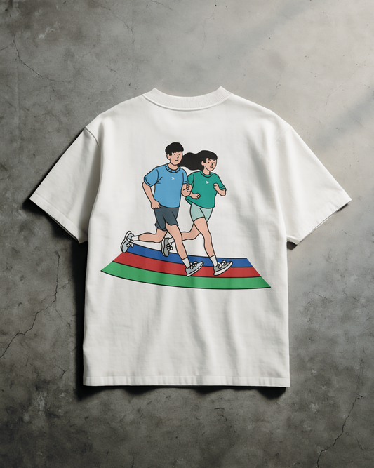 TM RUN CLUB Oversized Graphic Tshirt