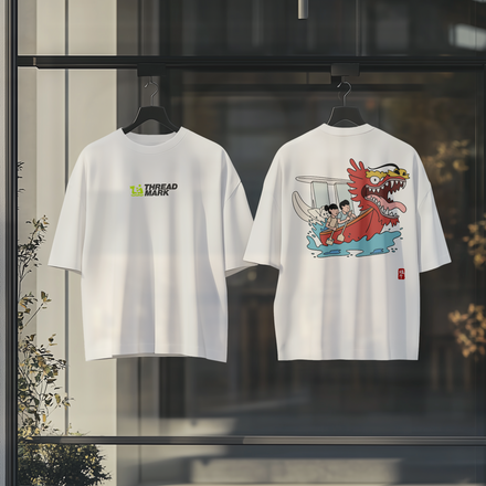 Dragon Boat Oversized Graphic Tshirt