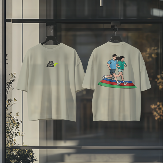 TM RUN CLUB Oversized Graphic Tshirt