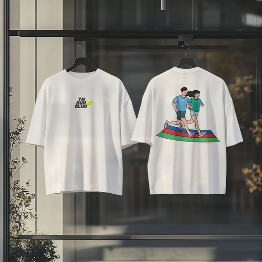TM RUN CLUB Oversized Graphic Tshirt